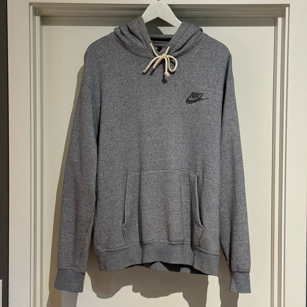 NIKE Sportswear Move to Zero Recycled Fleece Pullover Hoodie Grey Heather
